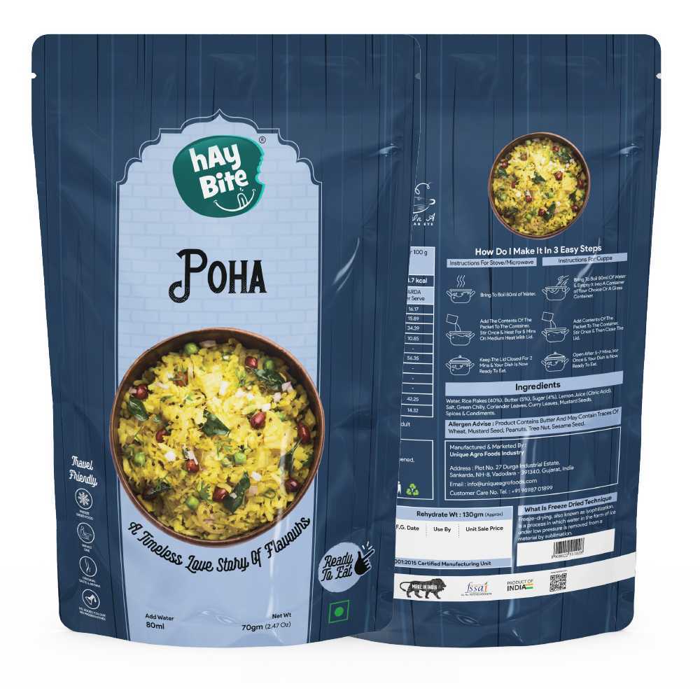 Combo of Ready to Eat Khamani, Gujarati Dal, Poha | Hay Bite