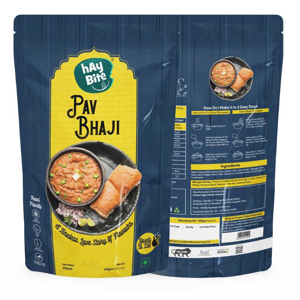 Combo of Ready to Eat Pav Bhaji, Dal Makhani, Paneer Bhurji | Hay Bite